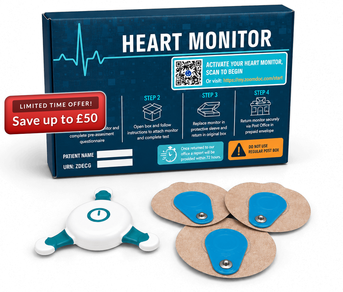 Cortium C3W Heart Monitor, pads and box.